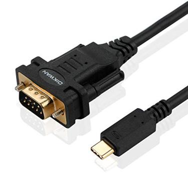 Imagem de OIKWAN Cabo adaptador de porta serial USB tipo C para RS232 DB9, chipset FTDI, suporta Windows 11, 10, 8, 7 e Mac Linux