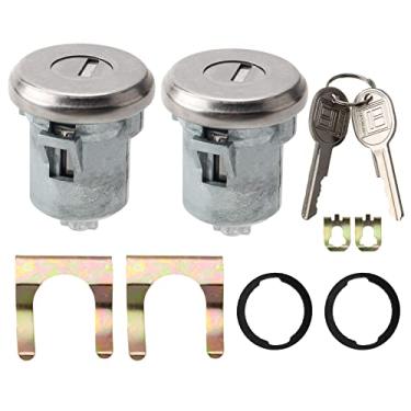 Imagem de MOTOALL Conjunto de 2 pares de cilindros de fechadura de porta 5070006 para Chevy Chevrolet para GMC Truck SUV Olds DL7 D570A 2DLK1 2DLK12 DLK2 DLK3