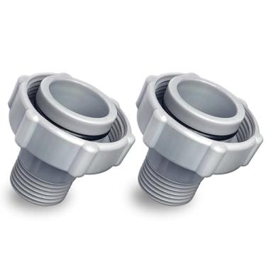 Imagem de O encaixe de ralo de piscina se encaixa em piscinas Coleman, ID1.12.7 cm conecta ao fundo da piscina e OD1.0 cm conecta ao tubo de jardim (pacote com 2)