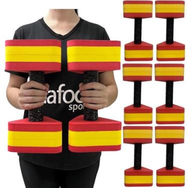 Imagem de Kit 3 Pares de Halteres Hidroginástica Em EVA 3 A 4 Kg DF4013-AM Vermelho/Amarelo Dafoca Sports