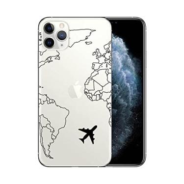Imagem de World Map Planes Travel Soft Silicone Phone Case para Apple iPhone XR X XS 11 Pro Max 6 6S 7 8 Plus 5 5S SE 2020 Cover, C731, para iphone 7 ou 8