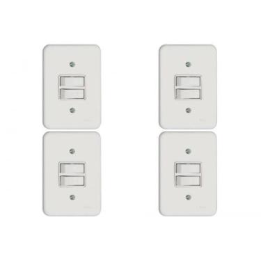 Imagem de Kit C/4 - Conjunto Radial Pollar 1901006 2 interruptores ...