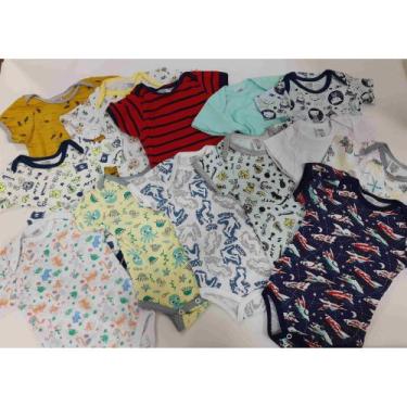 Imagem de Kit Com 4 Body Curto Bebe Menino Verão Enxoval Algodão R 329 - Maka, G