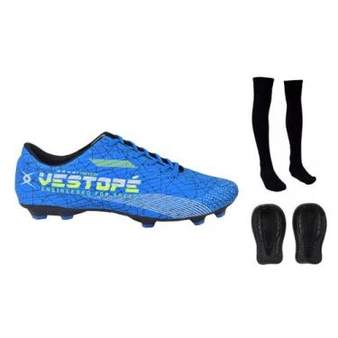 Imagem de Chuteira Campo Futebol Vestope Faster Adulto Juvenil KIT MC A5 - Vesto
