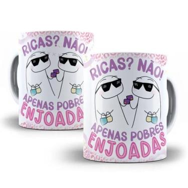 Imagem de Caneca Porcelana Presente Amigas Flork Meme- Pobres Enjoadas - St Pers