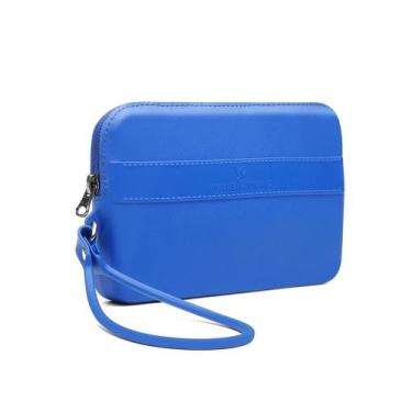 Imagem de Carteira Feminina Blogueira Com Zíper de Mão VK, Azul royal
