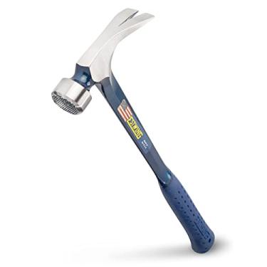 Imagem de Martelo de moldura azul grande de 625 g da Estwing com grande suporte para rosto moá­do e redução de choque. E3-25SM. Superfá­cie rugosa. Prata. Milled Face