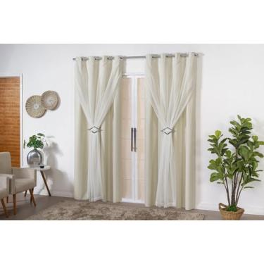 Imagem de Cortina Blackout PVC (plástico) com VOIL e PRESILHA para Sala ou Quart