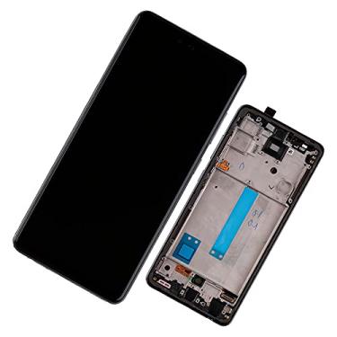 Imagem de Tela sensível ao toque original AMOLED compatível com Samsung Galaxy A52 4G/5G SM-A525F SM-A525M 16.5 cm LCD Touch Screen Display Digitalizador Assembly(preto com moldura)