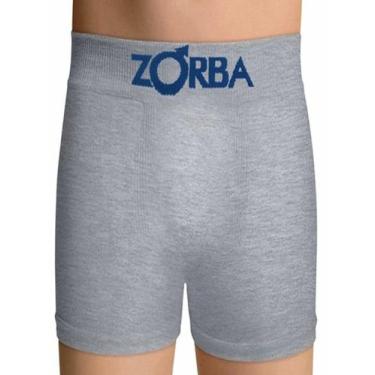 Imagem de Cueca Boxer Infantil Zorba 0678 Algodão T. P/G, P, 041, Mescla claro