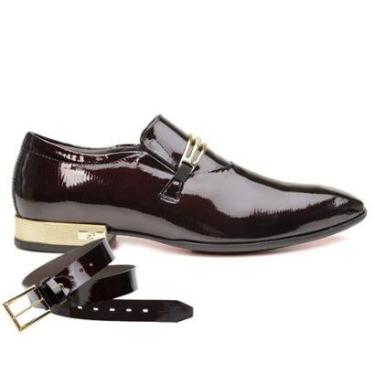 Imagem de Sapato Social Jota Pe Verniz + Cinto Masculino-Masculino