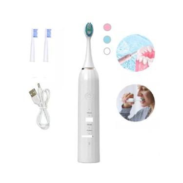 Imagem de Escova Elétrica Higiene Oral 3 Modos Limpeza dos Dentes Recarregável U