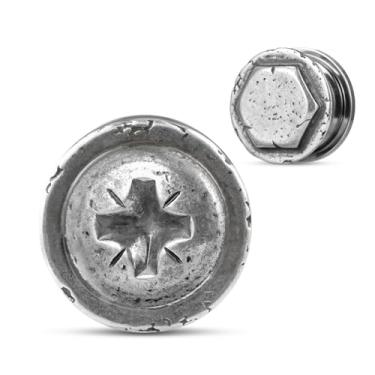 Imagem de COOEAR alargadores de orelha de aço inoxidável alargadores de carne e túneis expansores de piercing, macas combinadas com sol e lua., 9/16"(14mm), Aço inoxidável, Arenito