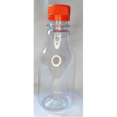 Imagem de Garrafa Coquinho 200ml Transparente Cristal com Tampa Colorida - Kit c