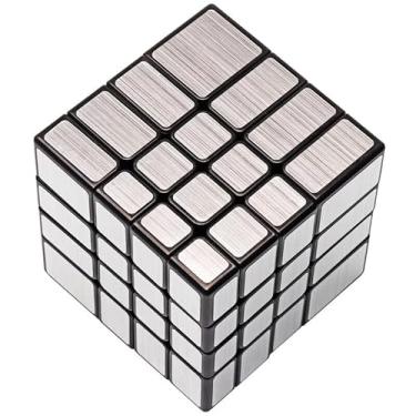 Imagem de CuberSpeed 4x4 Mirror Cube Silver Sticker Magic Cube Black 4x4x4 Speed Blocks