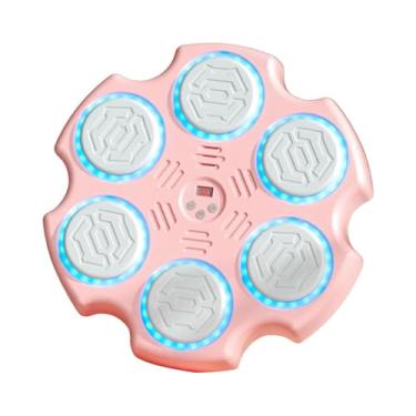 Imagem de Deevoka Máquina de Boxe Musical Alvo de Boxe Inteligente Equipamento de Treinamento de Boxe Musical e Leve Suporte de Parede para Ginásio Adultos Sanda, Rosa