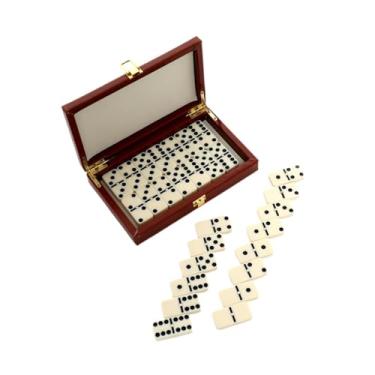 Imagem de Esquirla Conjunto de dominós, multifuncional com caixa de armazenamento, presente de aniversário de melamina, ferramenta de ensino profissional, jogo de mesa