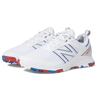 Imagem de New Balance Sapato de golfe masculino Fresh Foam Contend, Vermelho/branco/azul, 13