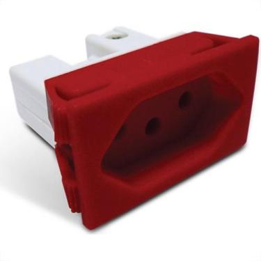 Imagem de Tomada Painel Steck Com Borne 20A 250V Vermelha S8623