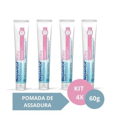 Imagem de Kit com 4 Cremes Pomada de Assadura 60gr Cada - Bepantol