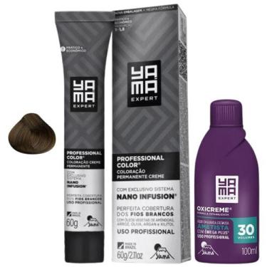 Imagem de Kit Coloração Yama Nano Infusion Profissional 7.0 Louro Medio + Ox Cre