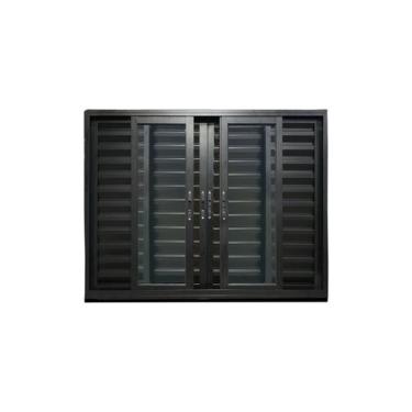 Imagem de Veneziana 6 Folhas 100X150 Alumínio Preto Linha 25 Jade - Brecorimo