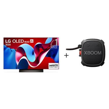 Imagem de Combo LG Smart TV OLED evo AI C4 4K 55 polegadas 2024 + Caixa de som Bluetooth XBOOM XG2 Bluetooth à prova d'água  - OLED55C4.XG2BK