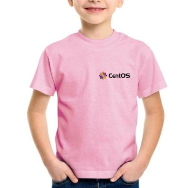 Imagem de Camiseta Infantil CentOS Linux - Foca na Moda, Rosa bebê, 2
