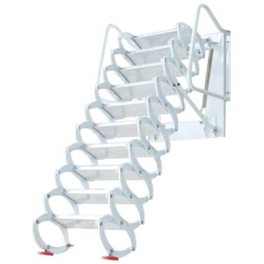 Imagem de Escada de parede telescópica Montada de parede escada de escada puxando estrutura de titânio magnésio escada para casa diariamente