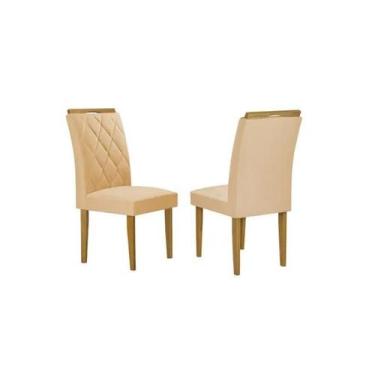 Imagem de Kit 2 Cadeiras Paris Estofadas Tecido Veludo Cel Móveis - cel moveis, 