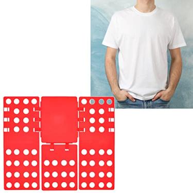 Imagem de Placa Dobrável de Camisetas Práticas-ou Economia de Estrutura Estável para a Organização e Armazenamento de Roupas para Esforços (Verde nórdico) (Amarelo) (Vermelho)