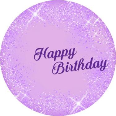 Imagem de Painel Happy Birthday Feliz Aniversário 50x50 Com Elastico - NoBrand, 