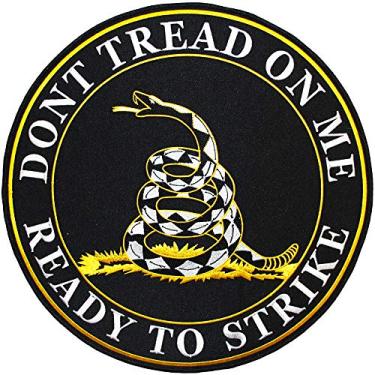 Imagem de Remendo extragrande bordado Don't Tread On Me Ready to Strike 30,5 cm