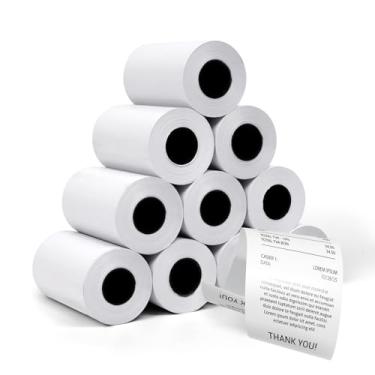 Imagem de YIKIADA 10 rolos de papel térmico branco para recibos, caixa registradora, adequada para lojas, supermercados, lojas, varejistas