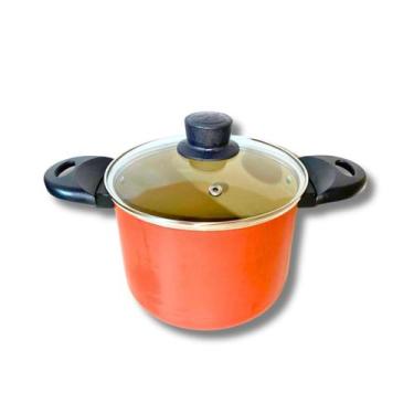 Imagem de Caldeirão 16 Cm Marcolar Com Tampa Vidro Antiaderente 5 Camadas de Tef