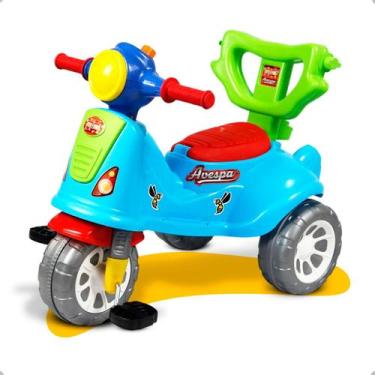 Imagem de Triciclo de Brinquedo para Passeio Andador Infantil Empurrador Trava d