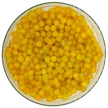 Imagem de WHNKFB 4 mm 100 peças contas de ágata amarela natural não tingida, pedras preciosas soltas em faixas para fazer joias, artesanato DIY, contas de cristal de vitalidade espiritual a granel com cordão