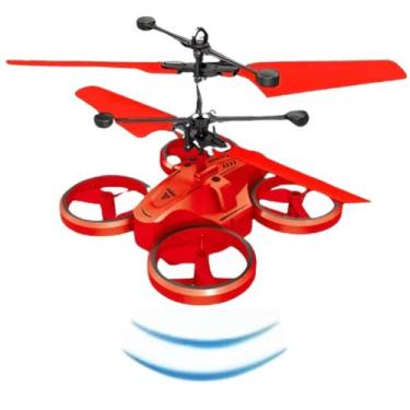 Imagem de Mini Drone Voador Vermelho Recarregável C/ Sensor de Movimento - Caste