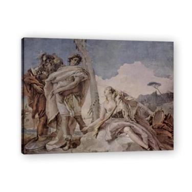 Imagem de Impressão em tela Rinaldo Abandoning Armida Giovanni Battista Tiepolo – Obra-prima rococó barroca, pintura escolar de Veneza, pintura a óleo decorativa para galeria doméstica 50 x 65 cm