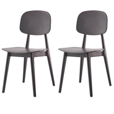 Imagem de Kit 2 Cadeiras Vegas Com Estrutura Em Polipropileno Fratini Preto