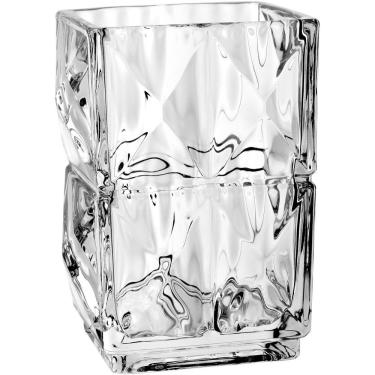 Imagem de Vaso Decorativo Enfeite Casa Retangular Home&co Eco Crystal 13x9x9cm Transparente