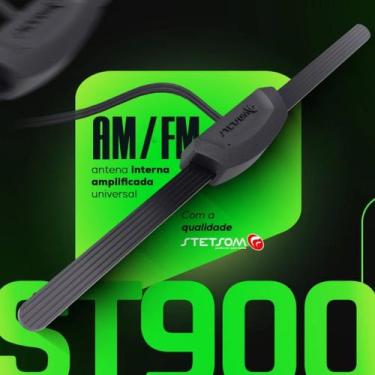 Imagem de Antena automotiva Am Fm Veicular Stetsom ST900 Interna Amplificada Uni