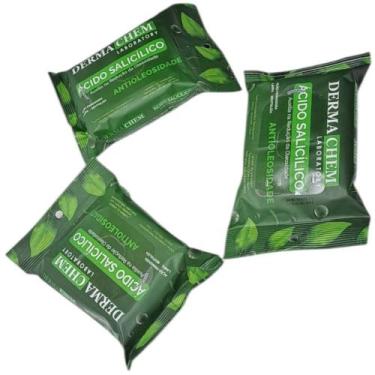 Imagem de Kit 3 Lenços Ácido Salicílico Dermachem Antiacne e Oleosidade