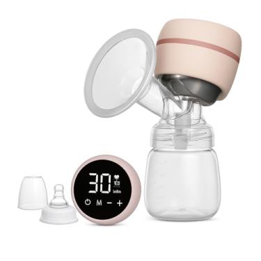 Imagem de Bomba Tira Leite Materno Elétrica Portátil Silenciosa Mãos Livres Automática Com Tela LED, Bombinha De Extração, Sucção, Livre de BPA, Protetor De Silicone