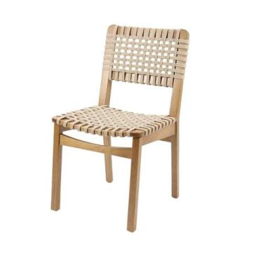 Imagem de Cadeira Paixões Sem Braço Corda Areia Base Madeira Amêndoa - 69519 - S