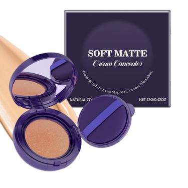Imagem de Corretivo Facial - Base de Maquilhagem Corretivo Cobertura Total Resistente à Água | Acessórios de Beleza Resistentes ao Suor de Longa Duração Base Leve para Retoques Diários