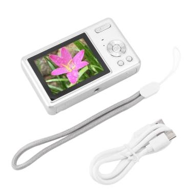 Imagem de Câmera digital de 12mp 1080p 2.4in TFT Screen 16x Zoom Auto Focus Digital Camera para estudantes Crianças Vloggers Viajantes (Prata)