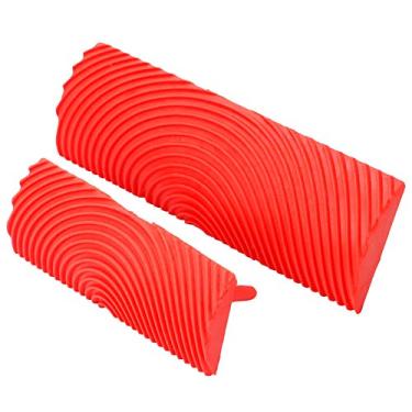 Imagem de aqxreight 2PCs Definir o Cilindro de Borracha Efeito de Madeira de Pintura de Pincel Tools para Decoração de Parede Diy
