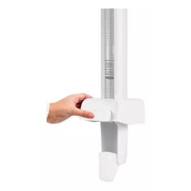 Imagem de Dispenser Porta Copo Descartável 200ml de Parede Automatico Nobre - Branco
