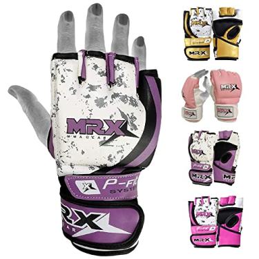 Imagem de MRX BOXING & FITNESS MMA Luvas de treinamento para mulheres lutando luvas de Sparring Roxo, Roxa, Medium